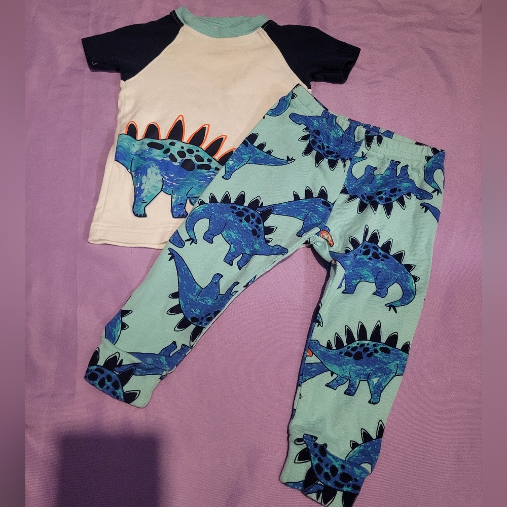 Dinosaur Print Kids Pajama Set